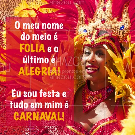 posts, legendas e frases de assuntos gerais de beleza & estética para whatsapp, instagram e facebook: Preparadas para o Carnaval? ? #carnaval #ahazou #folia #alegria