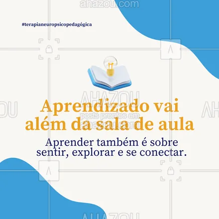 posts, legendas e frases de saúde mental para whatsapp, instagram e facebook: O aprendizado verdadeiro não acontece apenas dentro de livros ou salas de aula. Ele envolve emoções, curiosidade e vivências.
A Terapia Neuropsicopedagógica trabalha exatamente nisso: unir conhecimento e emoção para um desenvolvimento completo.
🧠 Aprender pode (e deve) ser leve e divertido!
#AprenderBrincando #DesenvolvimentoIntegral #Neuropsicopedagogia #AhazouSaude #saudemental #viverbem 