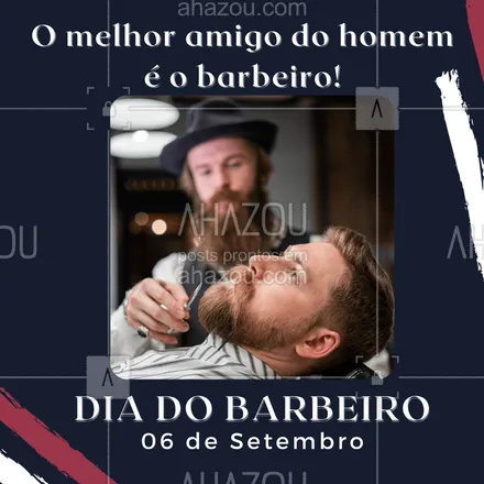 posts, legendas e frases de barbearia para whatsapp, instagram e facebook: Por isso, tire um tempinho para parabenizar o seu amigão aqui! 😁👊
#diadobarbeiro #barbearia #AhazouBeauty  #barberLife #barbeirosbrasil #barbeiro