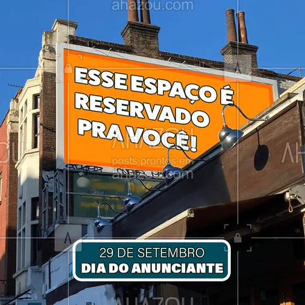 posts, legendas e frases de marketing digital para whatsapp, instagram e facebook: O dia do anunciante (29 de setembro) foi escolhido no mesmo dia de São Gabriel, um anjo conhecido como mensageiro de Deus ou “anunciador”. #diadoanunciante  #AhazouMktDigital  #socialmedia #marketingdigital #mktdigital #marketing #redessociais