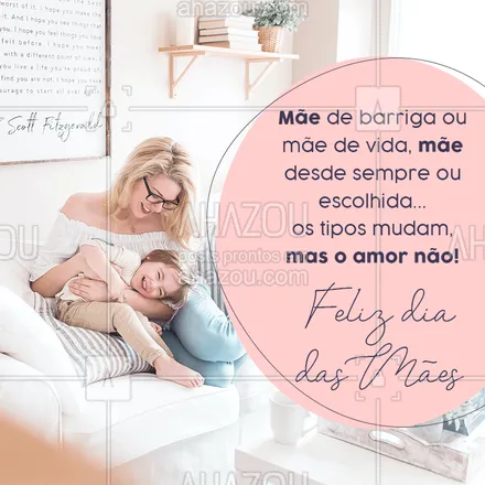 posts, legendas e frases de posts para todos para whatsapp, instagram e facebook: Desejamos Feliz dia das Mães para todas as mamães! #DiadasMães #Ahazou #Mães 