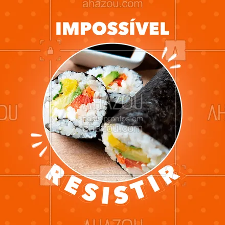 posts, legendas e frases de cozinha japonesa para whatsapp, instagram e facebook: Nem tente resistir... você não vai conseguir! Vem pra cá ou peça seu japa e receba no conforto da sua casa! 

#comidajaponesa #combinados #temaki #sushi #sashimi #ahazoutaste