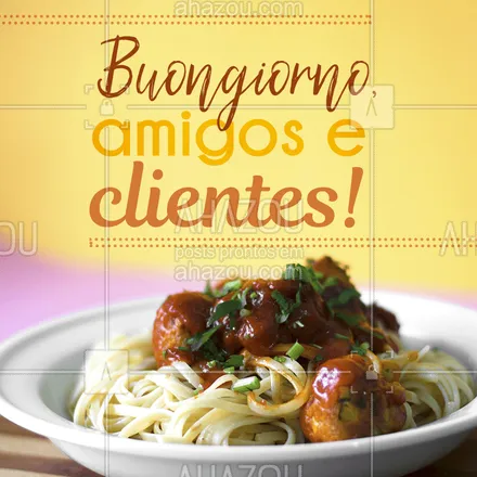posts, legendas e frases de cozinha italiana para whatsapp, instagram e facebook: Que vocês tenham um dia MASSA! ? #massas #ahazoutaste #comidaitaliana #italiano