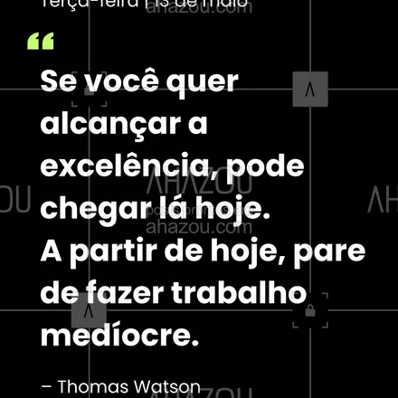 posts, legendas e frases de  para whatsapp, instagram e facebook: Excelência não é destino, é escolha diária. ✨ #AltaPerformance #ahazou #frasesmotivacionais #motivacionais #motivacional #frasedodia 