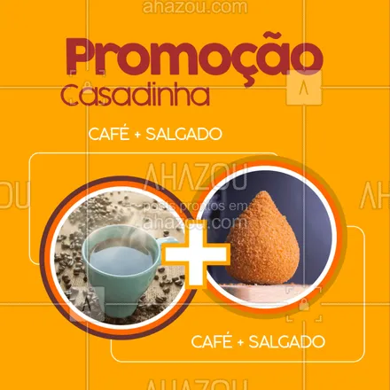 posts, legendas e frases de cafés para whatsapp, instagram e facebook: Vamos de promoção? ? Aproveite nossa promo casadinha: café + salgado por apenas XXX

#cafés #ahazoutaste #cafeteria #salgado #salgados 