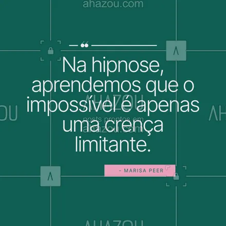 posts, legendas e frases de terapias complementares para whatsapp, instagram e facebook: 🌟 Marisa Peer, referência em hipnose transformacional, nos ensina que muitas barreiras que enfrentamos são criadas por nós mesmos. Acredite no que você pode alcançar!
💬 Qual crença você está pronto para mudar hoje?
#HipnoseTransformacional #MarisaPeer #Autossuperação #Motivação #MentePositiva