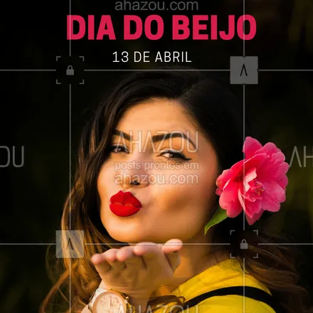 posts, legendas e frases de posts para todos para whatsapp, instagram e facebook: Vai comemorar o dia do beijo como? ?? #diadobeijo #beijo #ahazou #13deabril #abril