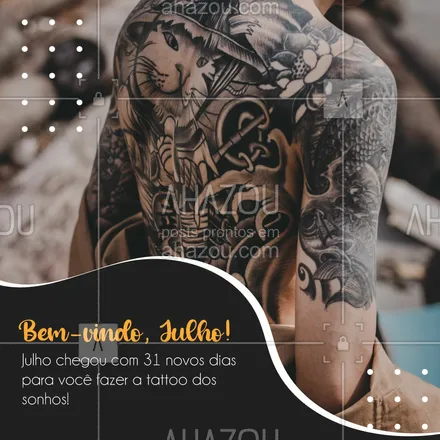posts, legendas e frases de estúdios, tatuadores & body piercer para whatsapp, instagram e facebook: Agora você não tem mais desculpas para não fazer a tattoo que quer! 💀🔥 #AhazouInk #bodypiercing #estudiodetattoo #motivacional #tattoo #tatuagem