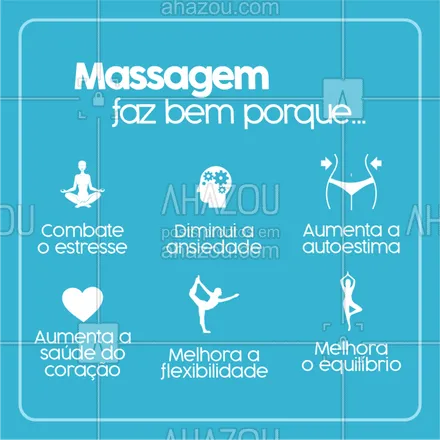 posts, legendas e frases de massoterapia para whatsapp, instagram e facebook: Só não ama massagem quem não conhece ainda! #massoterapia #ahazou #massagem 