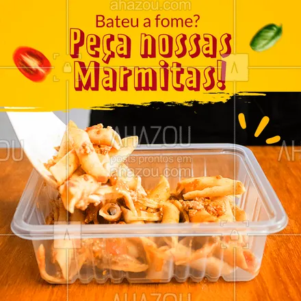 posts, legendas e frases de marmitas para whatsapp, instagram e facebook: Quando bate a fome não tem jeito é hora de pedir marmita!! Faça sua encomenda!?
 #ahazoutaste  #marmitando #marmitex #marmitas #comidacaseira #comidadeverdade