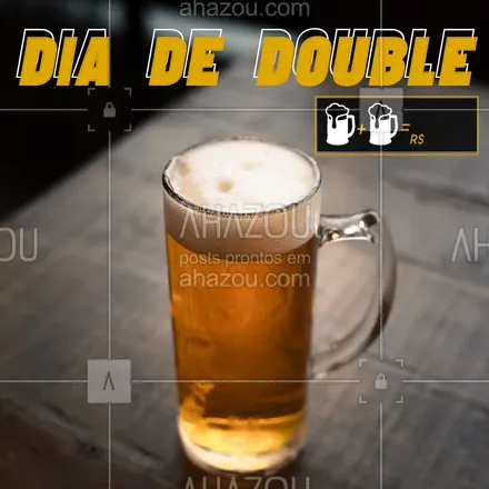 posts, legendas e frases de bares para whatsapp, instagram e facebook: Hoje é dia de double breja, junta a galera e vem pro Happy Hour!
#happyhour #cerveja #doubledrink #bar #ahazoubar