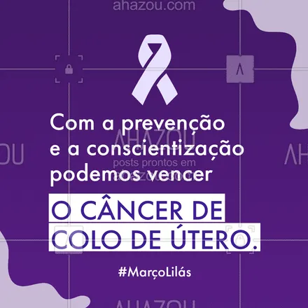 posts, legendas e frases de posts para todos para whatsapp, instagram e facebook: Estamos juntas nessa ?

#MarçoLilás #Prevenção #CâncerColoÚtero #SaúdedaMulher #Ahazou

