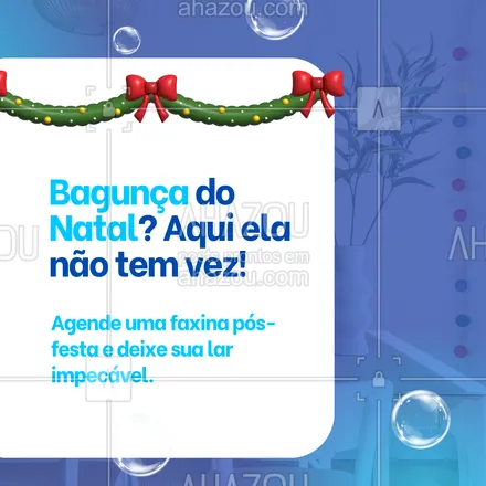 posts, legendas e frases de faxina para whatsapp, instagram e facebook: ✨ Ceia animada, casa cheia, mas e depois? Relaxa, porque a bagunça do Natal não tem vez com a gente. É só agendar que sua casa volta a brilhar rapidinho!