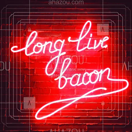 posts, legendas e frases de hamburguer para whatsapp, instagram e facebook: Quem ama bacon aí gente? #alimentacao #ahazou #amorporbacon #bacon