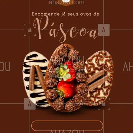 posts, legendas e frases de  para whatsapp, instagram e facebook: Temos ovos de chocolate para todos os gostos: ao leite, branco, amargo e recheados. Faça sua encomenda e garanta uma Páscoa cheia de sabor! 🛒✨
#PáscoaDoce #OvosDeChocolate #Encomendas #CelebreComSabor