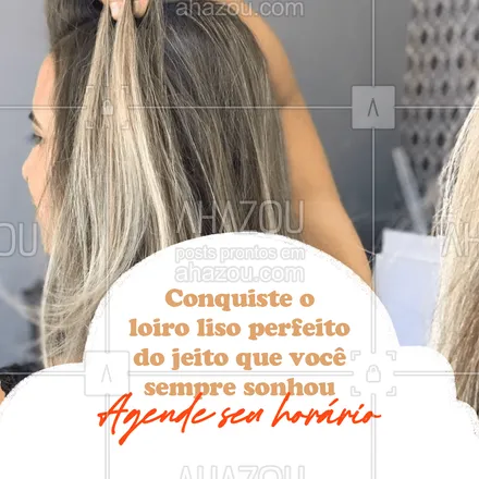 posts, legendas e frases de cabelo para whatsapp, instagram e facebook: Loiros lisos e perfeitos: tem como? Aqui sim. Agende seu horário e venha dar aquele up no seu cabelo! #AhazouBeauty #cabeleireiro  #cabelo  #cabeloperfeito  #hair  #hairstyle  #hairstylist  #hidratacao   #salaodebeleza #loirolisoperfeito #convite #agenda #horário #loiro