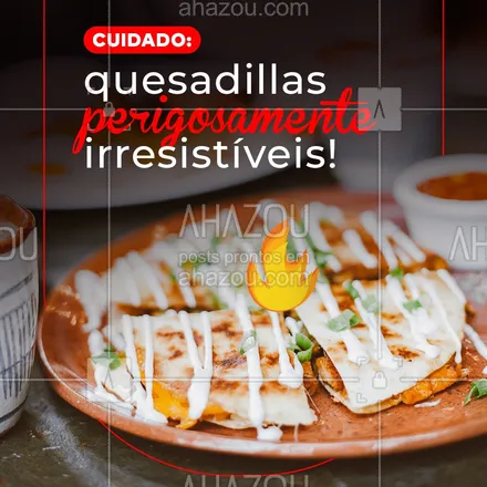 posts, legendas e frases de cozinha mexicana para whatsapp, instagram e facebook: Você PRECISA experimentar! #quesadilla #vivamexico #ahazoutaste #cozinhamexicana #comidamexicana 