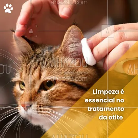 posts, legendas e frases de petshop para whatsapp, instagram e facebook: A higiene das orelhas ajuda na prevenção da otite e outros problemas auditivos em pets. Pergunte ao veterinário sobre a melhor forma de limpar as orelhas do seu amigo peludo! 🧼🐾 #DicaDePet #SaúdePet #Otite #CuidadosPet #OtitePet #SaúdeAnimal #AhazouPet #petshop #dica #tratamento #otite  