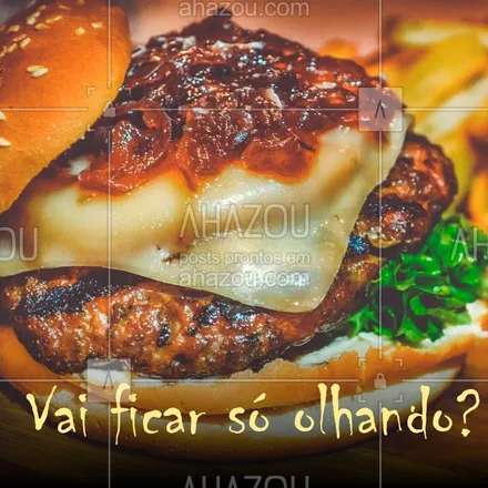 posts, legendas e frases de hamburguer para whatsapp, instagram e facebook: Não vai ficar na vontade! Peça já o seu hambúrguer  ? #hamburguer #ahazou #Hamburgueria