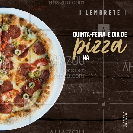 posts, legendas e frases de pizzaria para whatsapp, instagram e facebook: Pizza combina com qualquer momento da sua vida! Venha saborear nossas pizzas e conhecer a textura de uma legítima massa caseira! E aí, qual é a pedida de hoje? 


#ahazoutaste #editaveisahz #pizzaria  #pizzalovers  #pizzalife  #pizza 