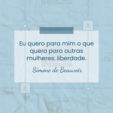 posts, legendas e frases de posts para todos para whatsapp, instagram e facebook: Liberdade para ser, para sentir, para criar. O que desejo para mim é o que desejo para todas as mulheres: a chance de viver sem amarras. 

#ahazou #frasesmotivacionais #motivacional #empoderamentofeminino 