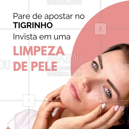 posts, legendas e frases de estética facial para whatsapp, instagram e facebook: Esqueça o Tigrinho e aposte no cuidado com sua pele ✨

Beleza começa com autocuidado e uma limpeza de pele. Agende já o seu horário. 

#AhazouBeauty #beleza #bemestar #esteticafacial #limpezadepele #saúde  #skincare 