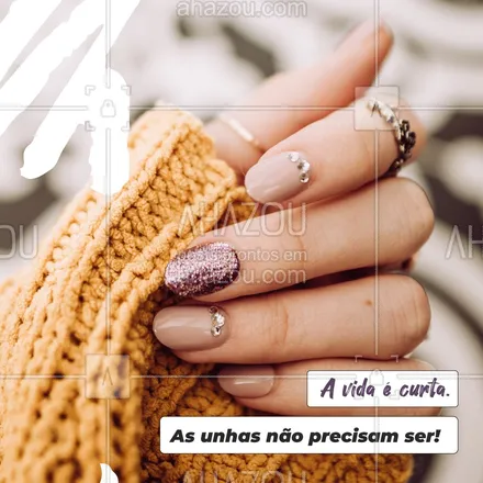 posts, legendas e frases de manicure & pedicure para whatsapp, instagram e facebook: O que você está esperando para agendar o seu alongamento, mulher? 🤩💅
#AhazouBeauty #unhas  #beleza  #nailart  #manicure  #nailsaloon 