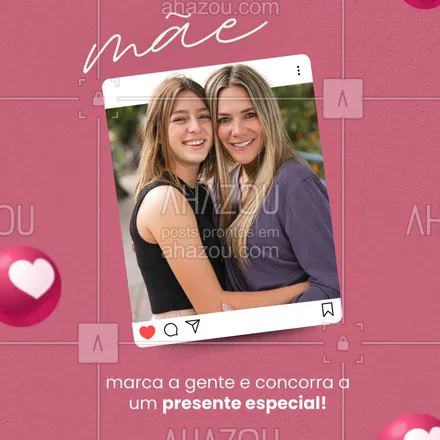 posts, legendas e frases de para whatsapp, instagram e facebook: Vai um desafio? Poste uma foto com sua mãe ou uma lembrança especial, marque nosso perfil e concorra a um kit surpresa cheio de carinho 💕
📆 Resultado sai no domingo de Dia das Mães! Participe e espalhe amor.
#DesafioDoAmor #ConcursoDiaDasMães #CompartilheAfeto