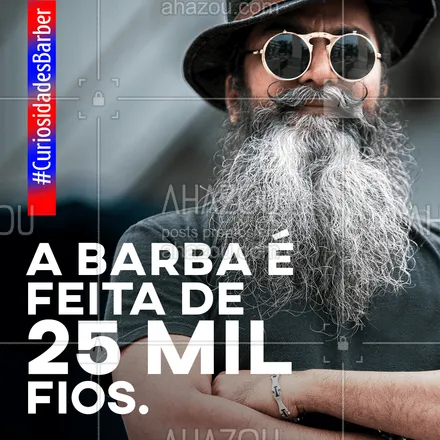 posts, legendas e frases de barbearia para whatsapp, instagram e facebook: E você sabia que cada poro é um pelo? Mas às vezes, até 4 pelos podem nascer dentro um único poro. 

#CuriosidadeBarber #barbearia #barbershop #AhazouBeauty  #barberLife  #barbeirosbrasil  #barba  #barber 