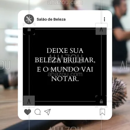 posts, legendas e frases de cabelo para whatsapp, instagram e facebook: ✨ Deixe sua beleza brilhar de dentro para fora! Quando você se sente bem consigo mesma, o mundo inteiro percebe. Venha até o nosso salão e descubra o poder de se cuidar! 💇‍♀️💅 Seja o centro das atenções com o visual que você merece. Porque brilhar é essencial! ✨

#BelezaNatural #BrilheMais #AutoCuidado #CabeloPerfeito #EstiloEConfiança #AhazouBeauty  #hairstyle  #cabeleireiro 