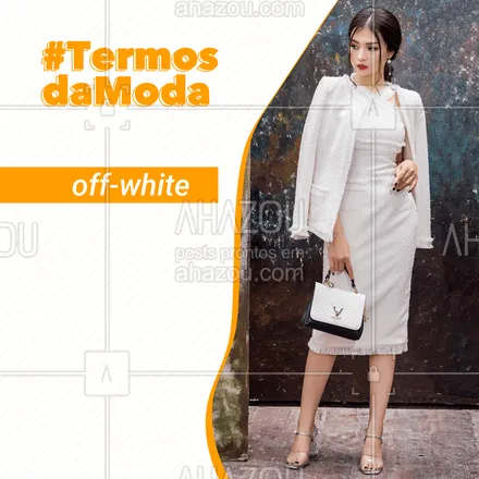 posts, legendas e frases de moda feminina para whatsapp, instagram e facebook: Off-white é um branco quase gelo. Algumas pessoas dizem que chega a ser um branco sujinho.

#moda #modafeminina #modamasculina #offwhite #ahazou #fashion
