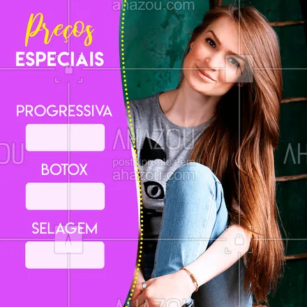 posts, legendas e frases de cabelo para whatsapp, instagram e facebook: Venha ficar com o cabelo liso! #cabelo #ahazou #promocao 