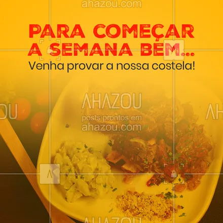 posts, legendas e frases de à la carte & self service para whatsapp, instagram e facebook: Se tem jeito melhor de começar a semana do que comendo uma boa costela, nós desconhecemos. Passa aqui! 🥩
#ahazoutaste #alacarte  #foodlovers  #restaurante  #selfservice 