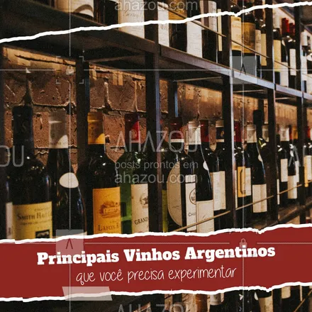 posts, legendas e frases de bares para whatsapp, instagram e facebook: A Argentina é o maior país produtor de vinho na América do Sul, ficando na frente até memso do Chile, país que é mundialmente conhecido pelos seus vinhos.
Separamos uma lista com os principais vinhos Argentinos para você conhecer e experimentar.
- Malbec;
- Cabernet Sauvignon;
- Syrah;
- Tempranillo;
- Bonarda;
- Torrontés.
#ahazoutaste #bar  #cocktails  #drinks  #lounge  #mixology  #pub 