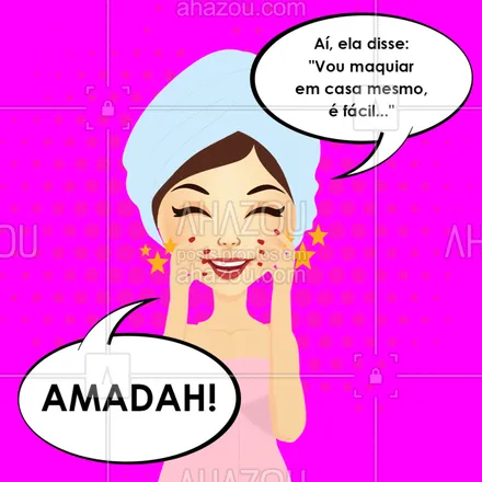 posts, legendas e frases de maquiagem para whatsapp, instagram e facebook: Amadas, quem já passou por isso também? ???
#amada #amadah #fun #funny #risadaria #ahazou #braziliangal #bandbeauty