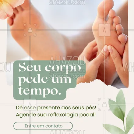 posts, legendas e frases de  para whatsapp, instagram e facebook: Um momento para você, para o seu corpo, para a sua paz.
A reflexologia podal é mais do que um cuidado com os pés — é um cuidado com você.
Vamos agendar?
#reflexologiapodal #equilibrioenergetico #relaxamentoeficaz #terapiasnaturais #autocuidadofeminino #momentomeu