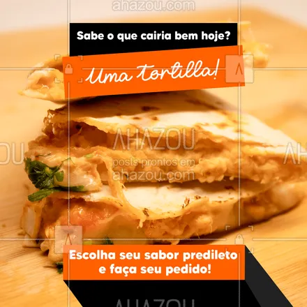posts, legendas e frases de cozinha mexicana para whatsapp, instagram e facebook: Prometemos uma Tortilla bem quentinha e gostosa aí na sua casa! ??
#tortilla #comidamexicana #ahazoutaste  #vivamexico #cozinhamexicana #texmex