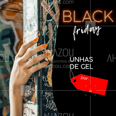 posts, legendas e frases de manicure & pedicure para whatsapp, instagram e facebook: Venha aproveitar o desconto da Black Friday!  #unhas #manicure #blackfriday #ahazou #promocao #mulher #beleza #podologia 