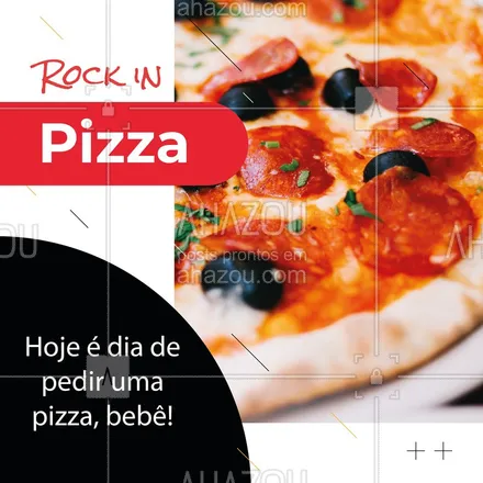 posts, legendas e frases de pizzaria para whatsapp, instagram e facebook: Para entrar no clima do Rock in Rio! ?? #rockinrio #pizzaria #ahazoutaste #pizzas
