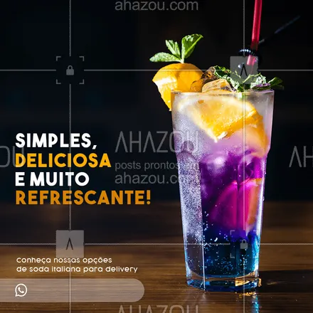 posts, legendas e frases de cafés para whatsapp, instagram e facebook: Descubra seu novo sabor favorito! #ahazoutaste #ahazou   #coffeelife #barista #coffee #sodaitaliana  #bebida  #refresh 