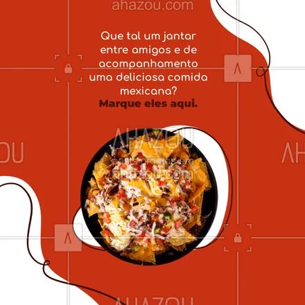 posts, legendas e frases de cozinha mexicana para whatsapp, instagram e facebook: Marque aqui aquele amigo que assim como você quer saborear o melhor da cozinha mexicana.

 #comidamexicana  #cozinhamexicana  #nachos #ahazoutaste #vivamexico #guacamole #tacos #chilli #marquealguém