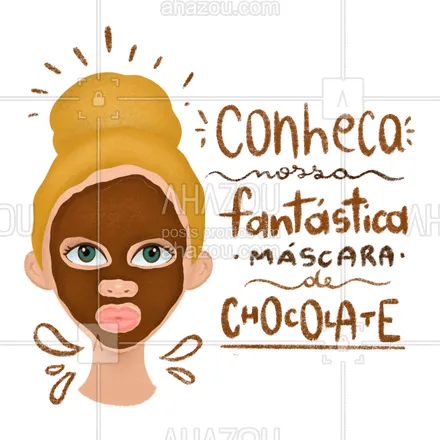 posts, legendas e frases de estética facial para whatsapp, instagram e facebook: As máscaras faciais de chocolate são ótimas opções para nutrir, e aumentar o colágeno da sua pele, assim retardando o envelhecimento! Venha conhecer as mágicas que essa máscara pode lhe proporcionar! 

??‍♀️
#AhazouBeauty #pele #tratamento #chocolate #cholateFacial #mascara #mascaradeChocolate #mascaraFacialChocolate #colageno #pele #retardardadorDeEnvelhecimento #esteticafacial #skincare #limpezadepele