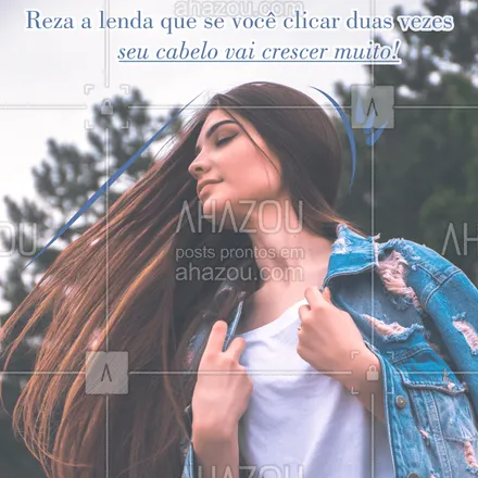 posts, legendas e frases de cabelo para whatsapp, instagram e facebook: Dizem que se comentar as chances dobram, hein? ? #cabelo #ahazou #engracado