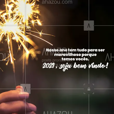 posts, legendas e frases de posts para todos para whatsapp, instagram e facebook: Bem vindo 2021!✨

#BemVindo #2021 #AnoNovo #Ahazou
