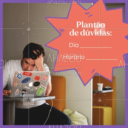 posts, legendas e frases de línguas estrangeiras para whatsapp, instagram e facebook: Está com alguma dificuldade? Então vem para o nosso Plantão! Os nossos professores estarão ao vivo, prontos para esclarecer todas as suas as dúvidas. #AhazouEdu #plantãodedúvidas #plantãoonline #cursodeidiomas #idiomas