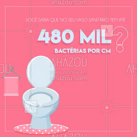 posts, legendas e frases de faxina para whatsapp, instagram e facebook: A informação é assustadora, não é mesmo?
O vaso sanitário é considerado como um dos ambientes da casa onde se encontra a maior concentração de germes. 
Mas, não é preciso que você saia correndo para comprar o desinfetante.... deixe que a gente transforme seu banheiro em limpo e livre de bactérias! 
?(XX) XXXXXXX

#limpeza #banheiro #cleaner #cleaning #ahazou #casaarrumada #diarista #mensalista #passadeira #lavadeira #cozinheira