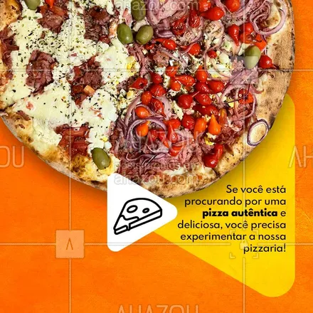 posts, legendas e frases de pizzaria para whatsapp, instagram e facebook: Venha experimentar a nossa pizza artesanal feita com massa fresca, molho de tomate caseiro e ingredientes selecionados. 😍 Nós colocamos muita paixão e dedicação em cada pizza que fazemos, para garantir que você tenha a melhor experiência de sabor e qualidade possível! 🥰  #ahazoutaste  #pizza  #pizzalife  #pizzalovers  #pizzaria 