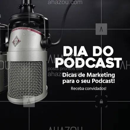 posts, legendas e frases de marketing digital para whatsapp, instagram e facebook: Uma ótima maneira de atrair outros ouvintes e conquistá-los é trabalhar com diferentes convidados. Podem ser amigos, especialistas de uma determinada área e pessoas com quem você sempre quis ter um bate papo mais aberto. E lembre-se de sempre pedir aos seus convidados que divulguem a participação, uma boa dica é criar kits de divulgação, com peças publicitárias para que facilitem a divulgação do episódio. 🗣️👂🏻 #AhazouMktDigital #marketingdigital #marketing #redessociais #socialmedia #podcast #dicas