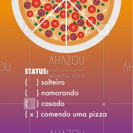 posts, legendas e frases de pizzaria para whatsapp, instagram e facebook: Tem coisa melhor? #pizza #ahazou #pizzaria #alimentaçao #comida