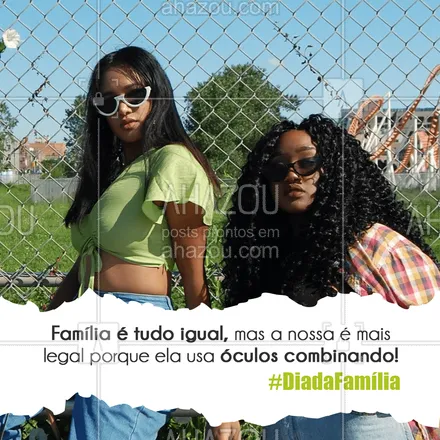 posts, legendas e frases de óticas  para whatsapp, instagram e facebook: E aí, bora deixar essa família de óculos combinando?  
#diadafamilia #familia #AhazouÓticas #oticas #oculos
